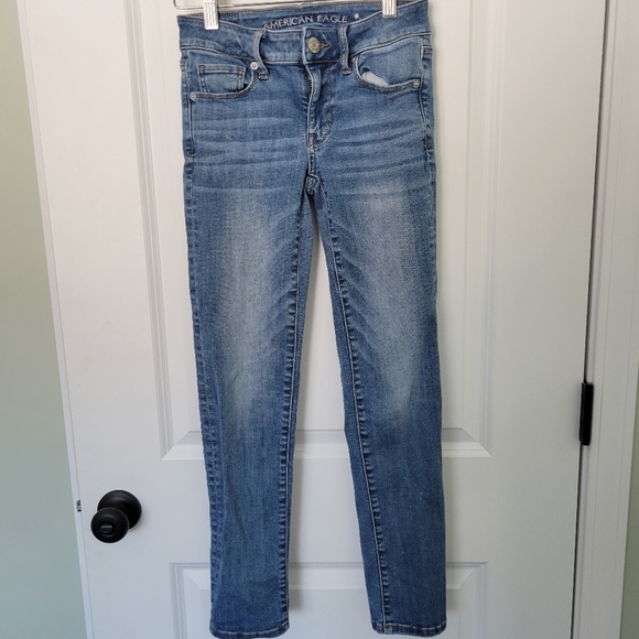 American Eagle OO Short Skinny Stretch Jeans medium wash - Picture 1 of 5